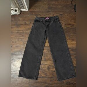 EDIKTED low rise black petite denim jeans